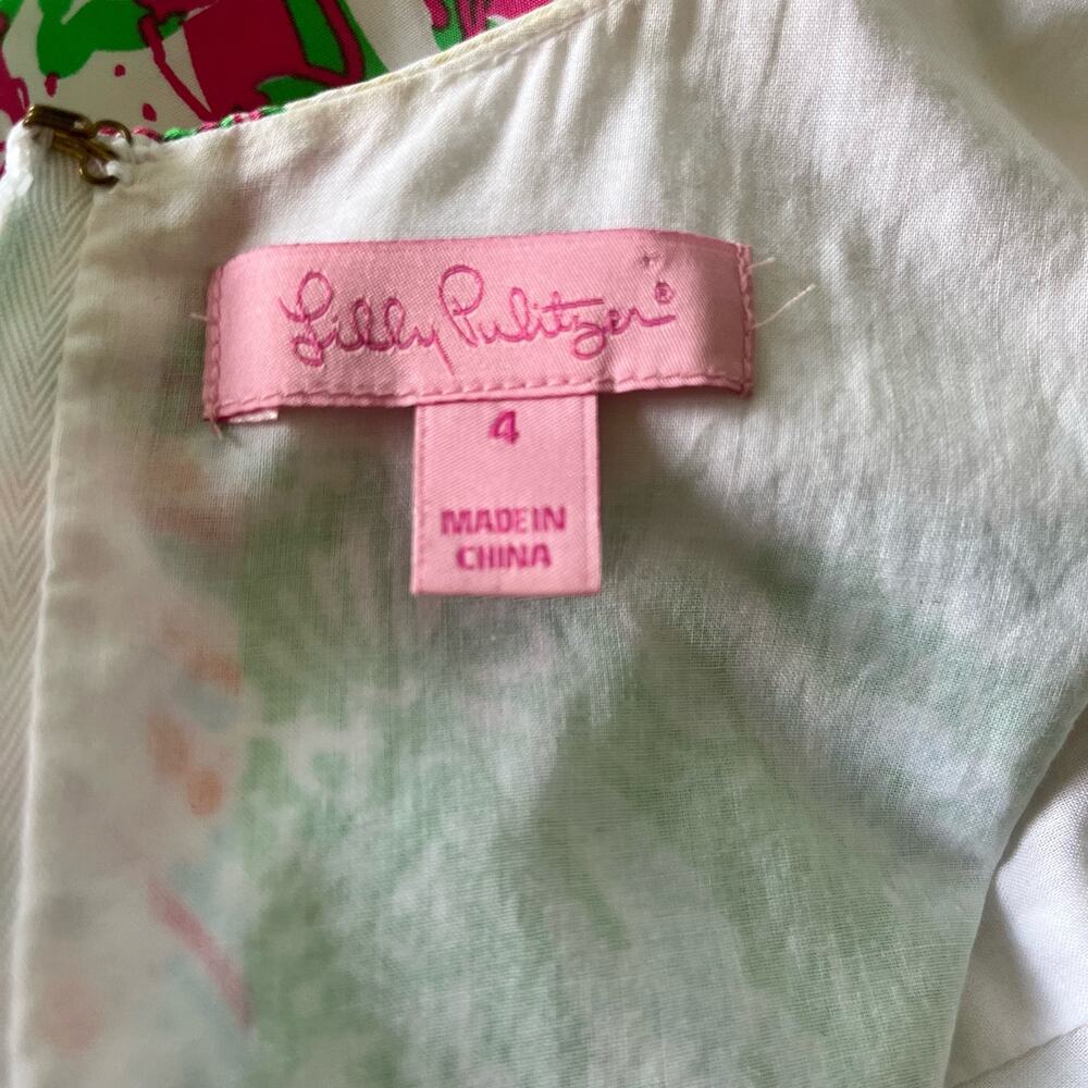 Lilly Pulitzer “Delia” Multicolor Patchwork Tie U… - image 5